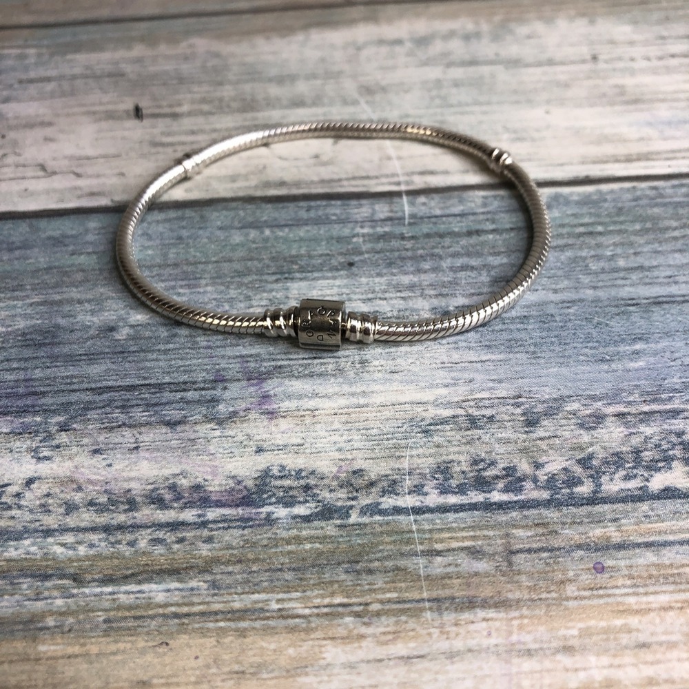 Pandora Snake Chain Bracelet with Barrel Clasp 925 ALE, 7.5"
